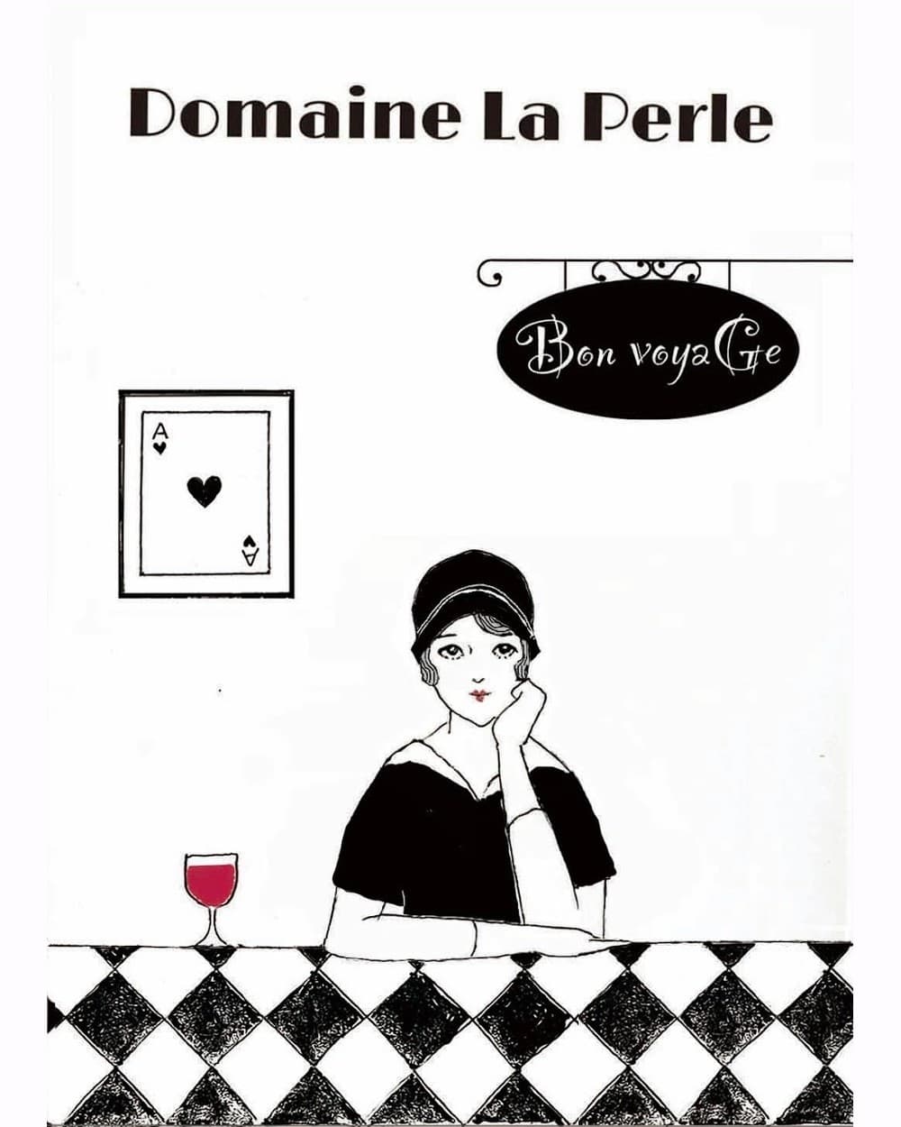 ワインラベル「Bon voyaGe」の絵